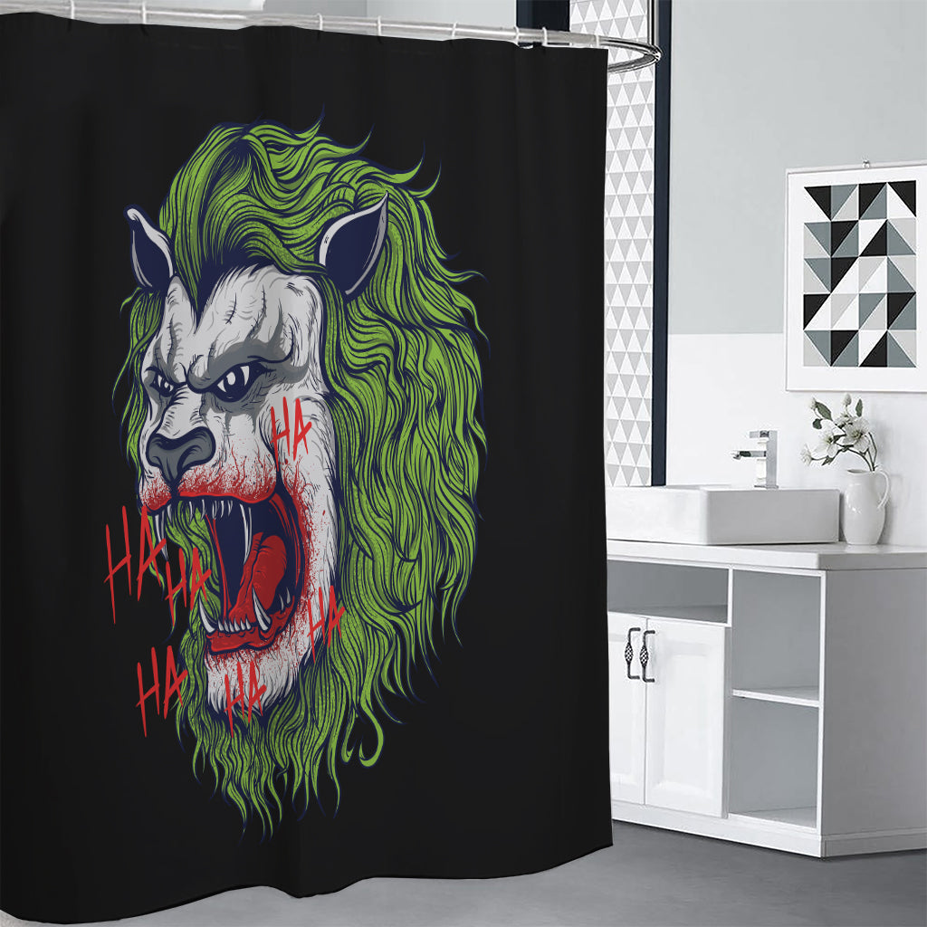 Lion Joker Print Premium Shower Curtain