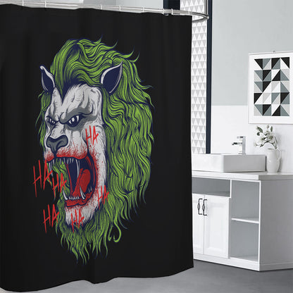 Lion Joker Print Premium Shower Curtain