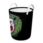 Lion Joker Print Round Laundry Basket
