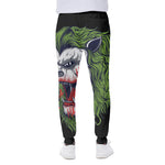 Lion Joker Print Scuba Joggers