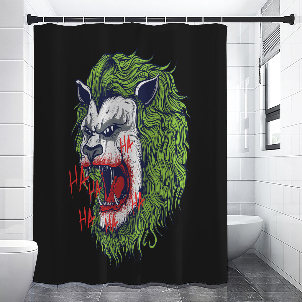 Lion Joker Print Shower Curtain