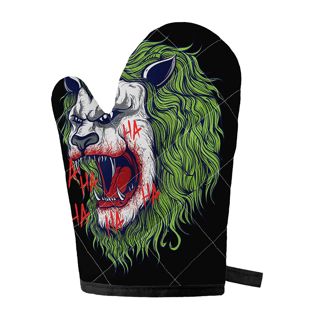 Lion Joker Print Single Oven Mitt
