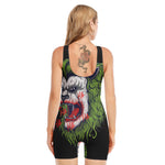 Lion Joker Print Sleeveless One Piece Swimsuit