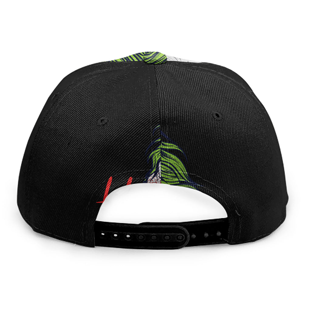 Lion Joker Print Snapback Cap