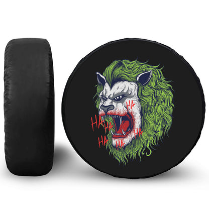 Lion Joker Print Tire Cover