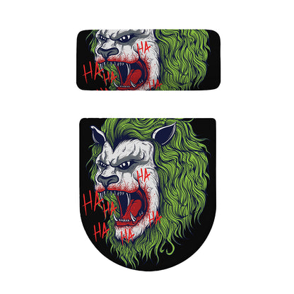 Lion Joker Print Toilet Lid And Tank Cover Set