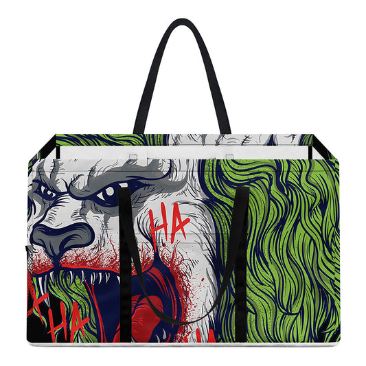 Lion Joker Print Utility Tote Bag