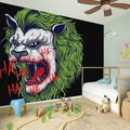 Lion Joker Print Wall Sticker