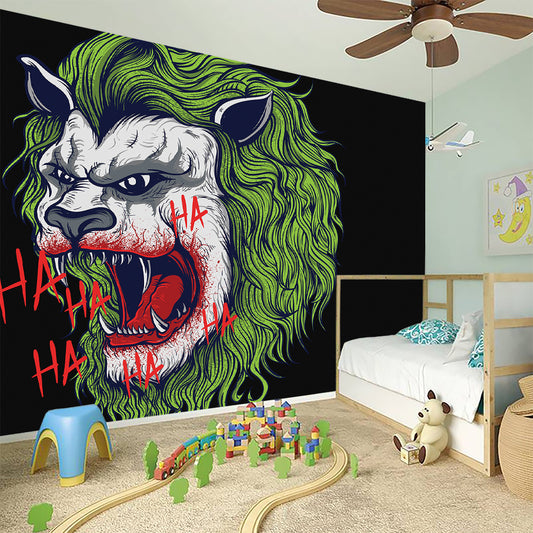 Lion Joker Print Wall Sticker