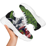 Lion Joker Print White Chunky Shoes