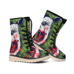 Lion Joker Print Winter Boots