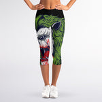 Lion Joker Print Women's Capri Leggings