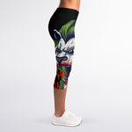 Lion Joker Print Women's Capri Leggings