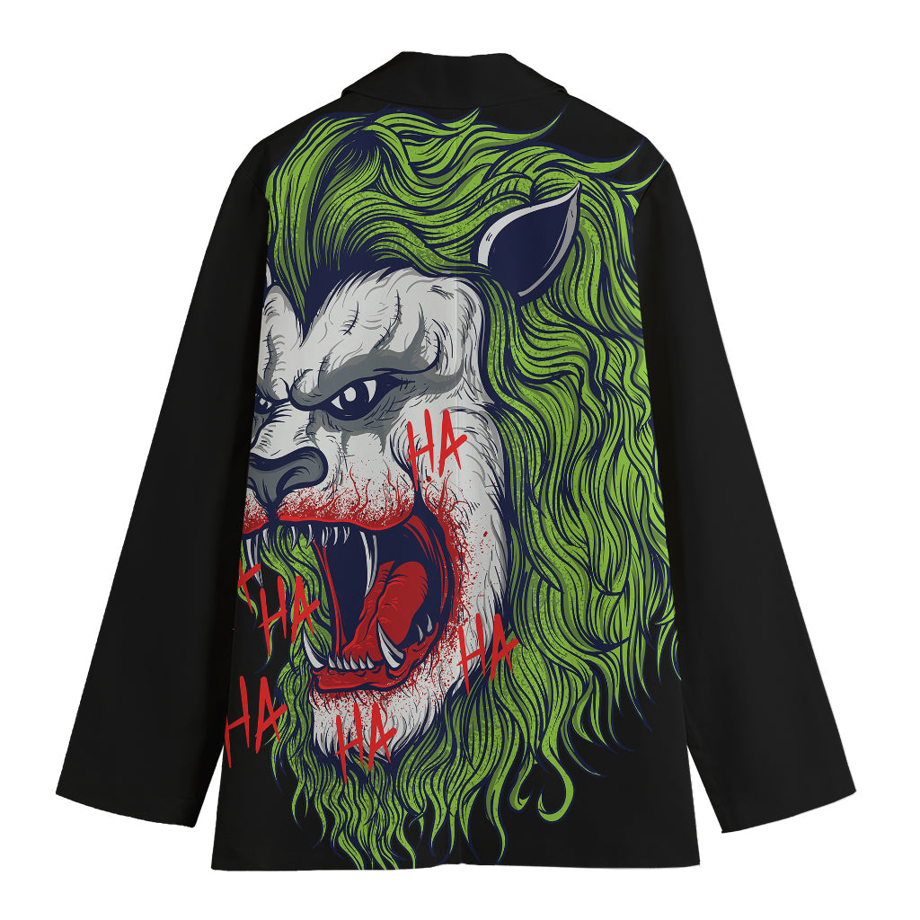 Lion Joker Print Women's Cotton Blazer