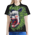 Lion Joker Print Women's Polo Shirt