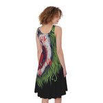 Lion Joker Print Women's Sleeveless Dress