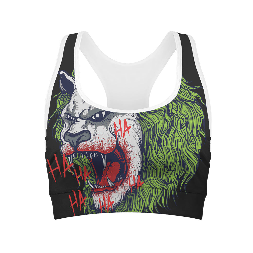Lion Joker Print Women's Sports Bra