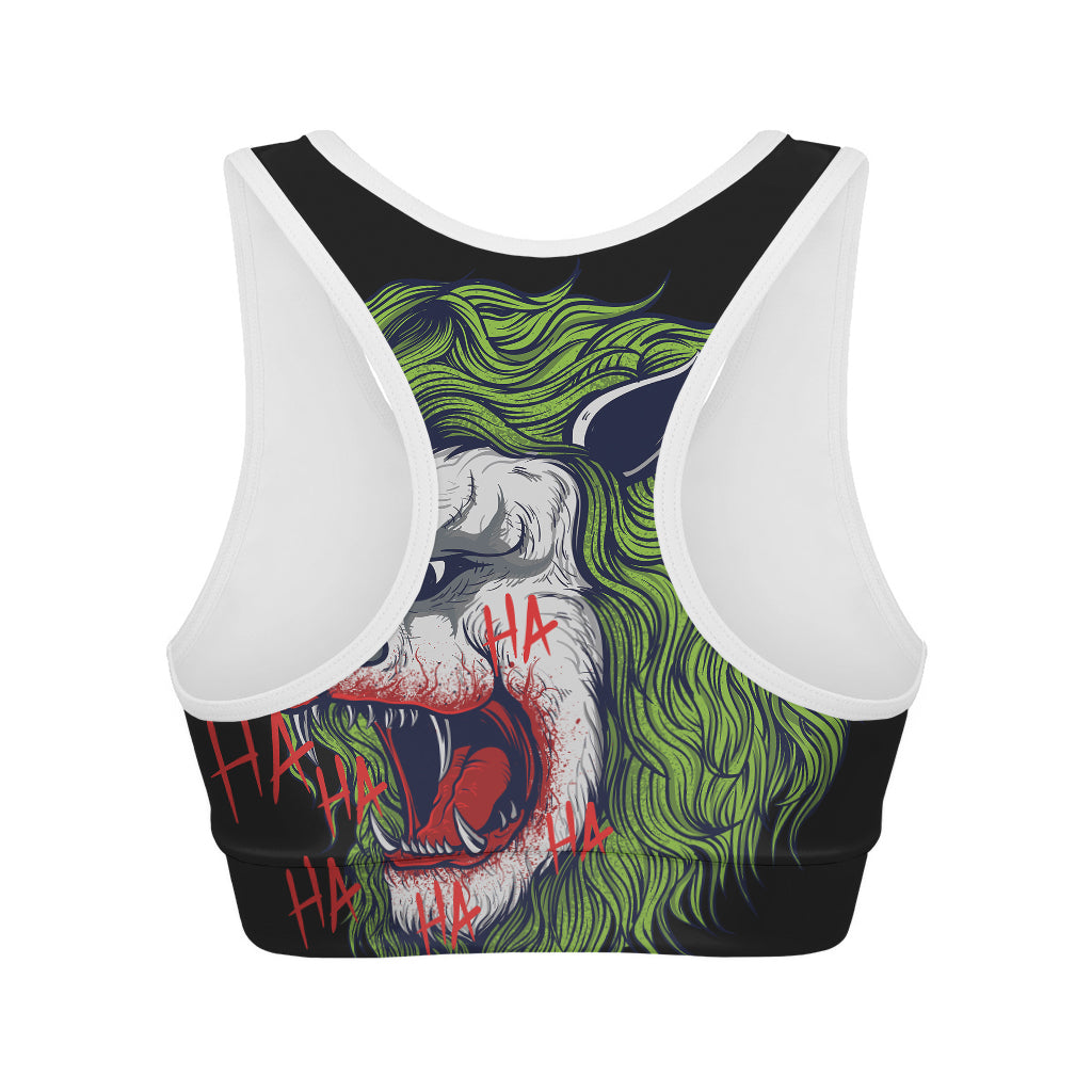 Lion Joker Print Women's Sports Bra