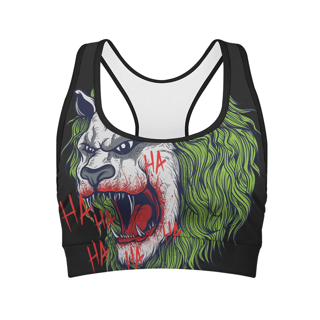 Lion Joker Print Women's Sports Bra