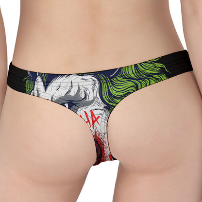 Lion Joker Print Women's Thong