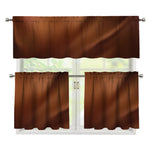 Liquid Chocolate Print 3 Piece Kitchen Curtains