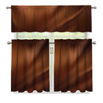 Liquid Chocolate Print 3 Piece Kitchen Curtains