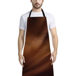 Liquid Chocolate Print Bib Apron With Pocket