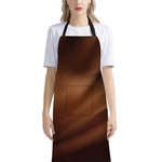 Liquid Chocolate Print Bib Apron With Pocket