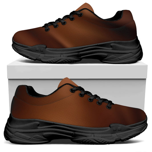 Liquid Chocolate Print Black Chunky Shoes