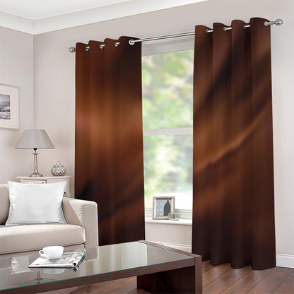 Liquid Chocolate Print Blackout Grommet Curtains
