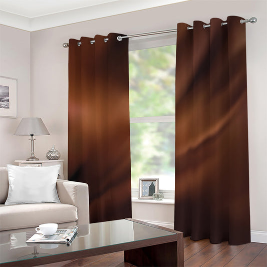 Liquid Chocolate Print Blackout Grommet Curtains