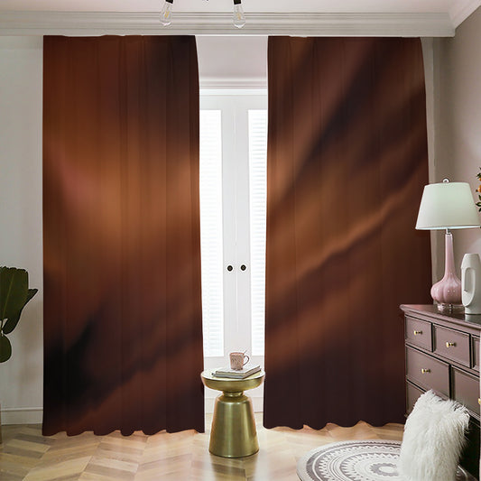 Liquid Chocolate Print Blackout Pencil Pleat Curtains