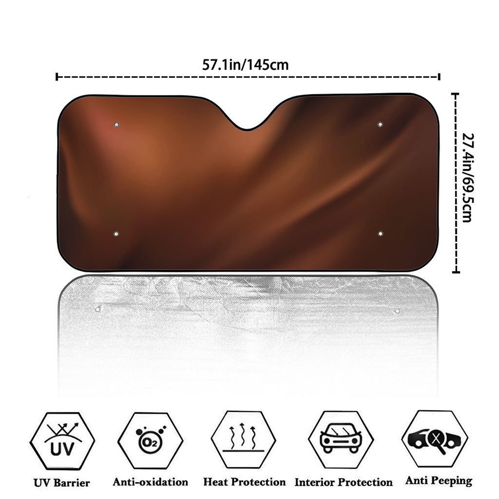 Liquid Chocolate Print Car Windshield Sun Shade