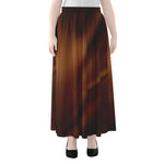 Liquid Chocolate Print Chiffon Maxi Skirt