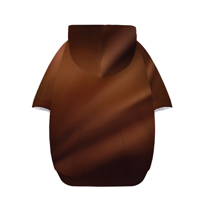 Liquid Chocolate Print Dog Zip Up Hoodie