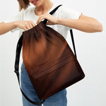 Liquid Chocolate Print Drawstring Backpack