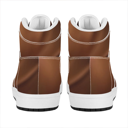 Liquid Chocolate Print High Top Leather Sneakers