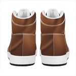 Liquid Chocolate Print High Top Leather Sneakers