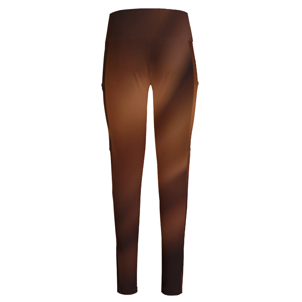 Liquid Chocolate Print High-Waisted Pocket Leggings