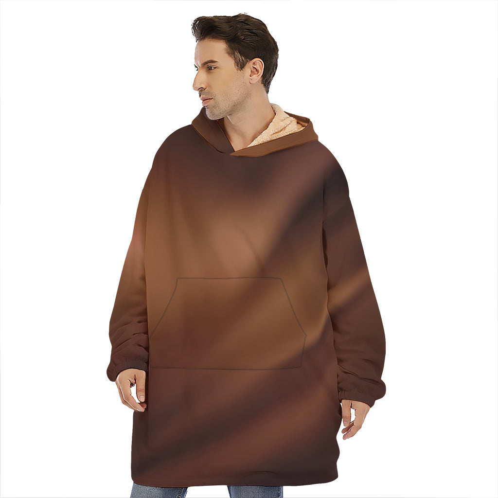 Liquid Chocolate Print Hoodie Blanket