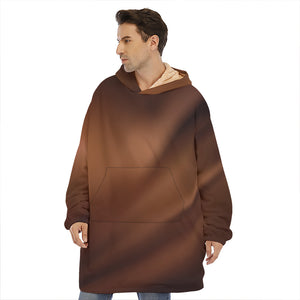 Liquid Chocolate Print Hoodie Blanket