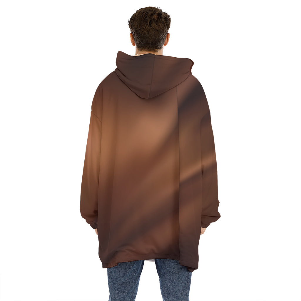 Liquid Chocolate Print Hoodie Blanket