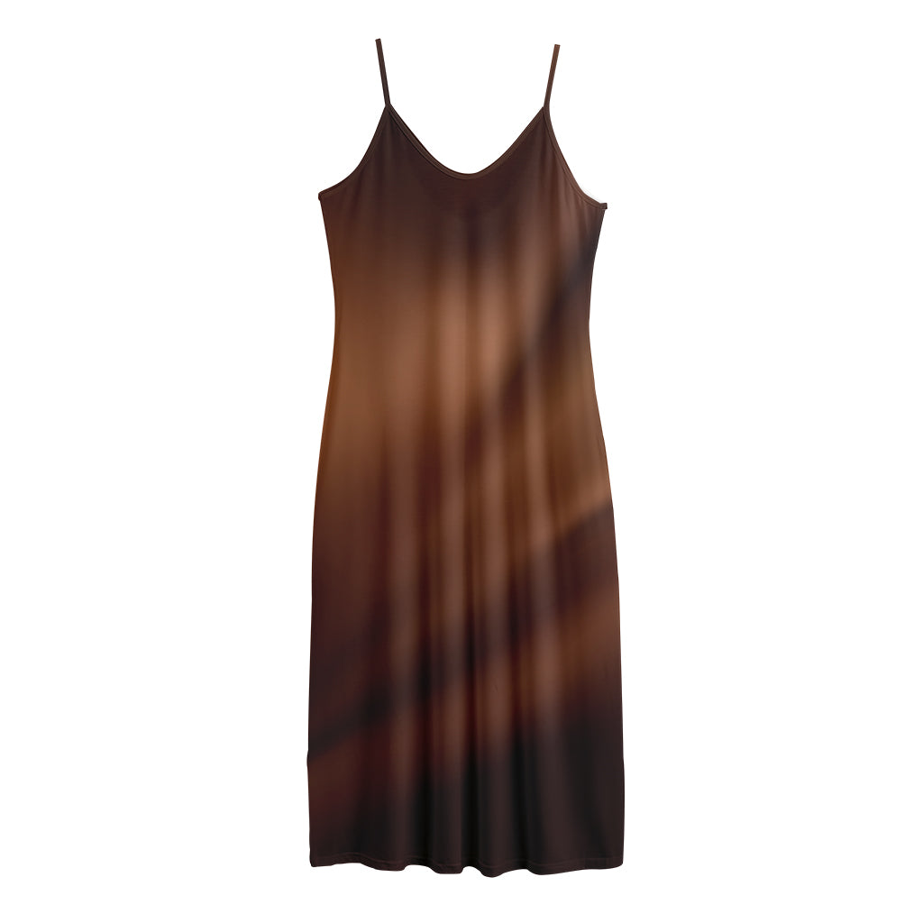 Liquid Chocolate Print Jersey Midi Cami Dress