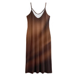 Liquid Chocolate Print Jersey Midi Cami Dress