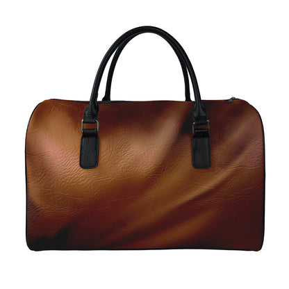 Liquid Chocolate Print Leather Duffle Bag