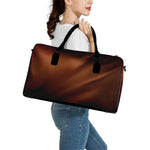 Liquid Chocolate Print Leather Duffle Bag