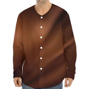 Liquid Chocolate Print Long Sleeve Baseball Jersey