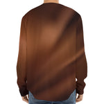 Liquid Chocolate Print Long Sleeve Baseball Jersey