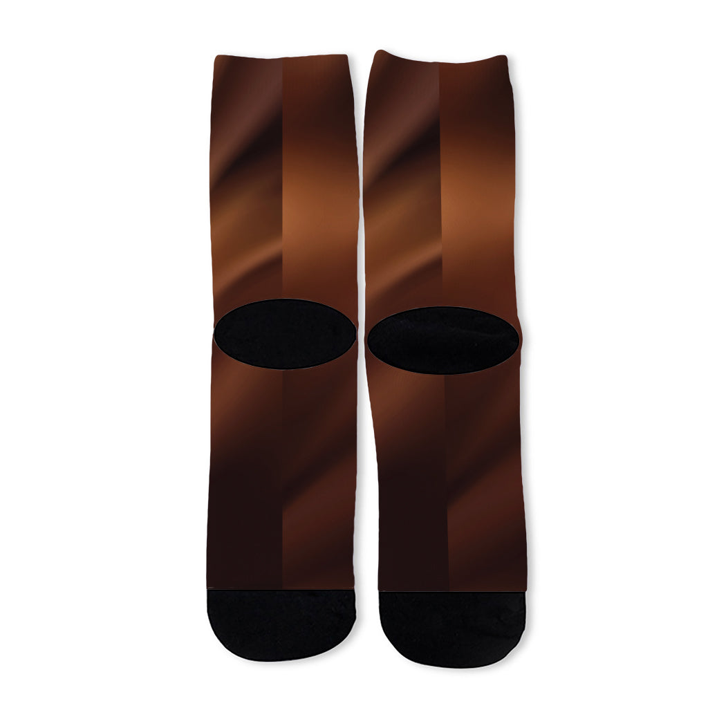 Liquid Chocolate Print Long Socks