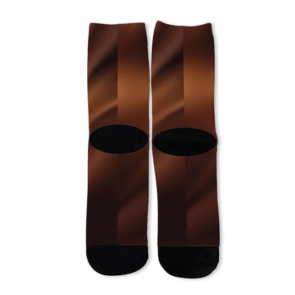 Liquid Chocolate Print Long Socks